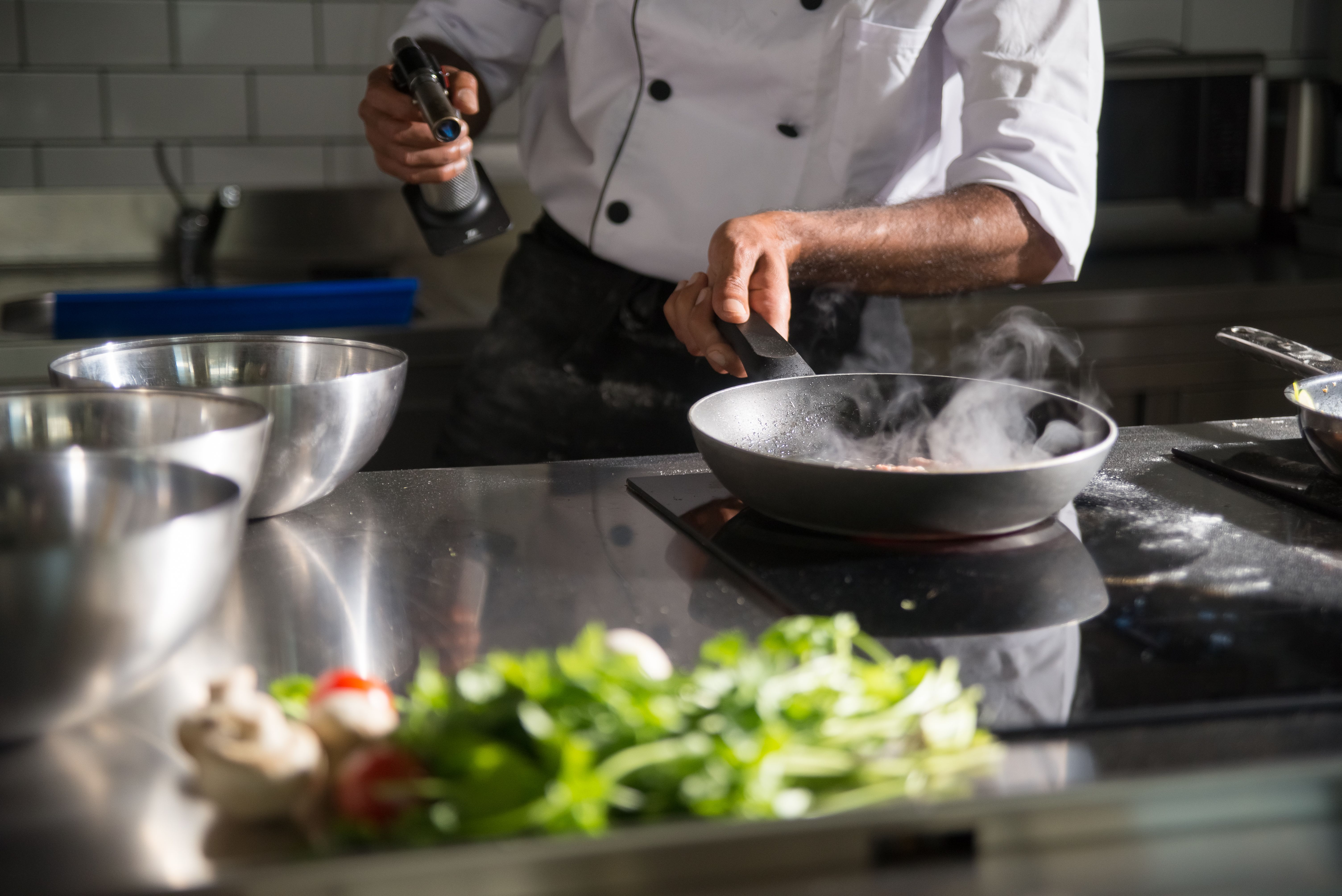 Cooking at Foodie's Kitchen
